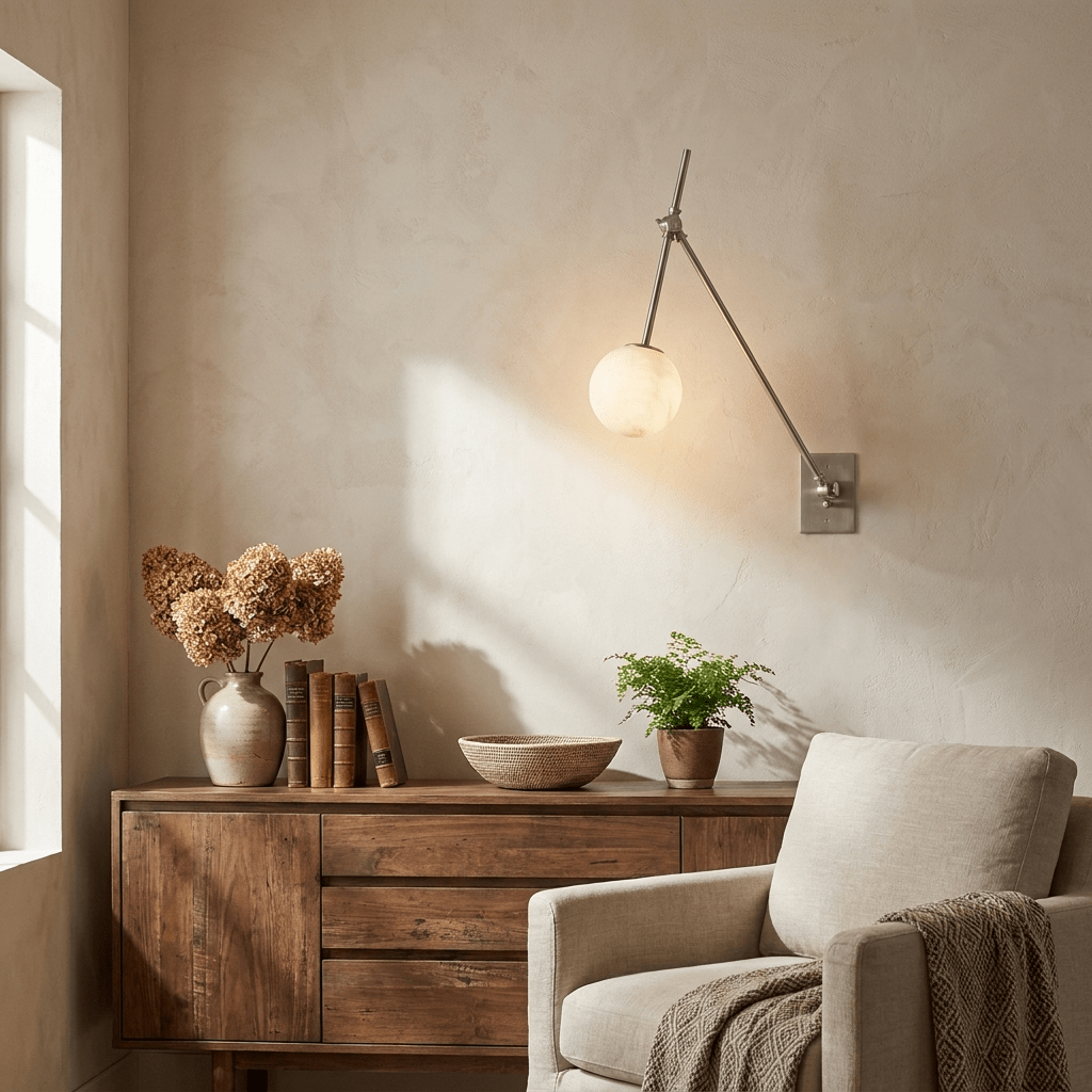 Brass Globe Wall Light — Wall Sconce | Maison Monashee — view 2
