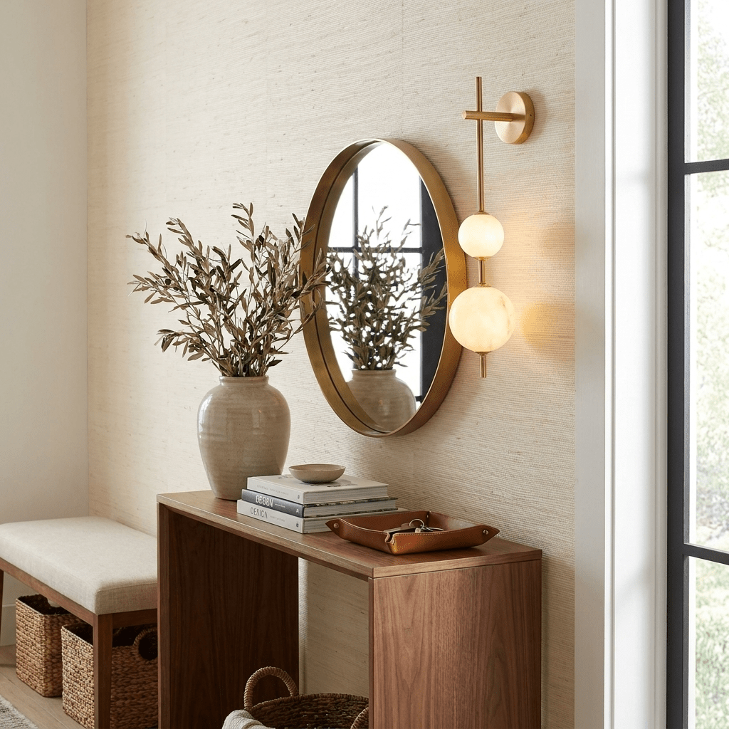 2 Light Brass Wall Sconce — Wall Sconce | Maison Monashee — view 13