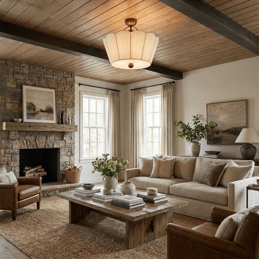 Pleated Semi-Flush Mount — Ceiling Light | Maison Monashee — view 5