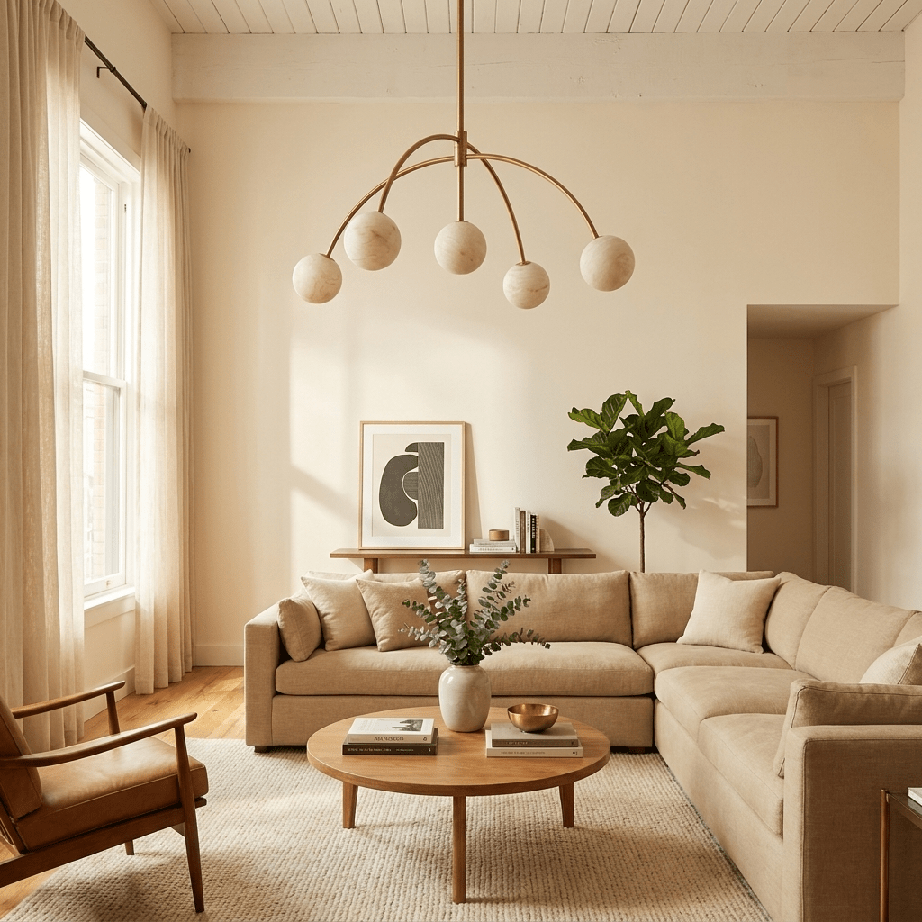 White Sphere Chandelier — Chandelier | Maison Monashee — view 6
