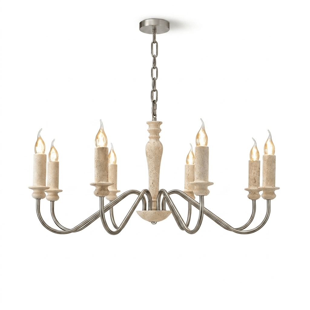 6 Light Candle Style Chandelier — Chandelier | Maison Monashee — view 14