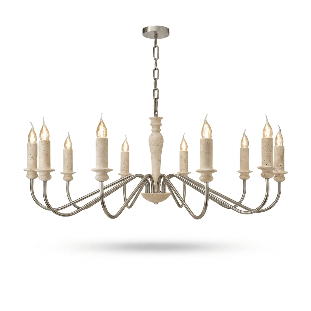 6 Light Candle Style Chandelier — Chandelier | Maison Monashee — view 15