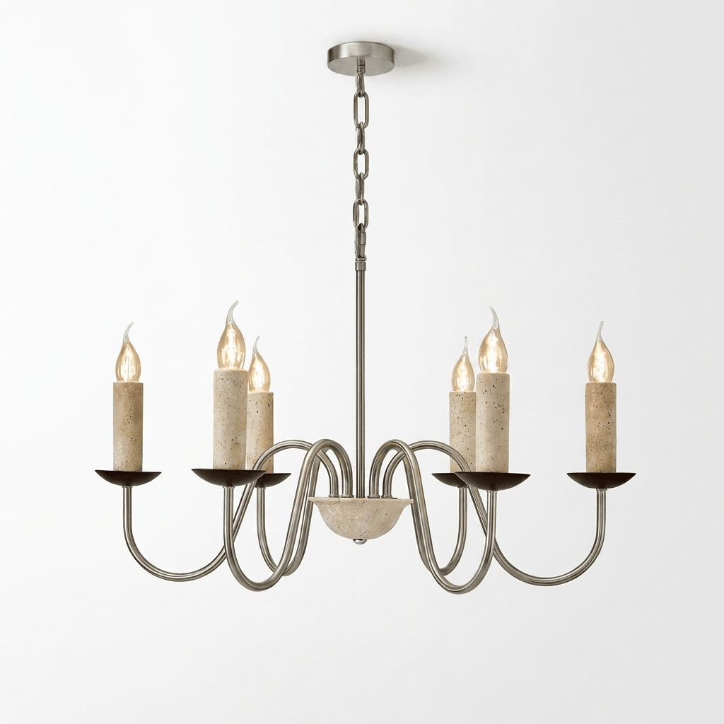 Iron Candle Chandelier — Chandelier | Maison Monashee — view 11