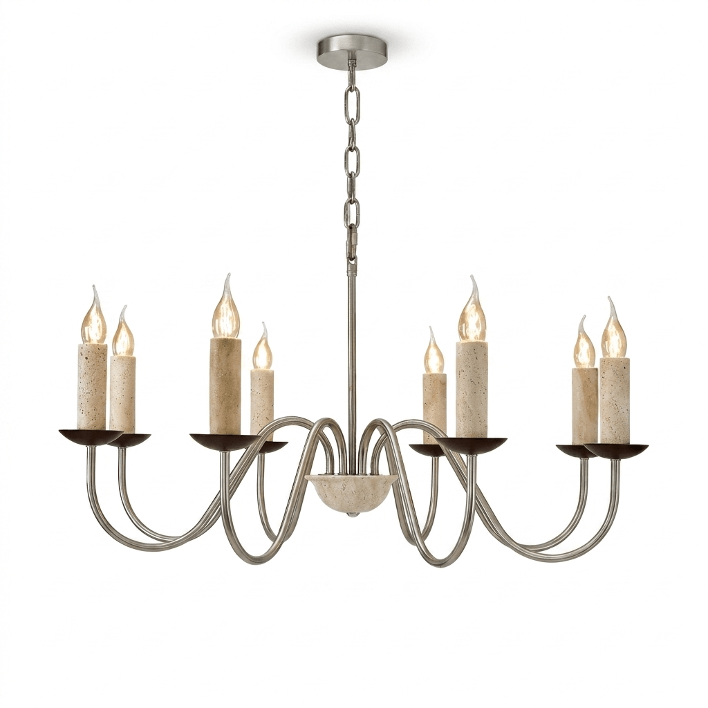 Iron Candle Chandelier — Chandelier | Maison Monashee — view 13