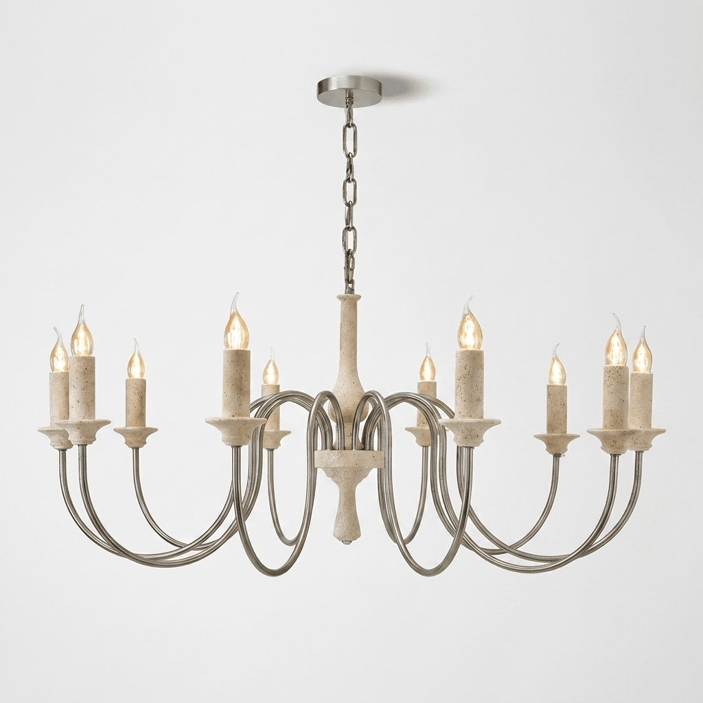 Silver Candle Chandelier — Chandelier | Maison Monashee — view 14