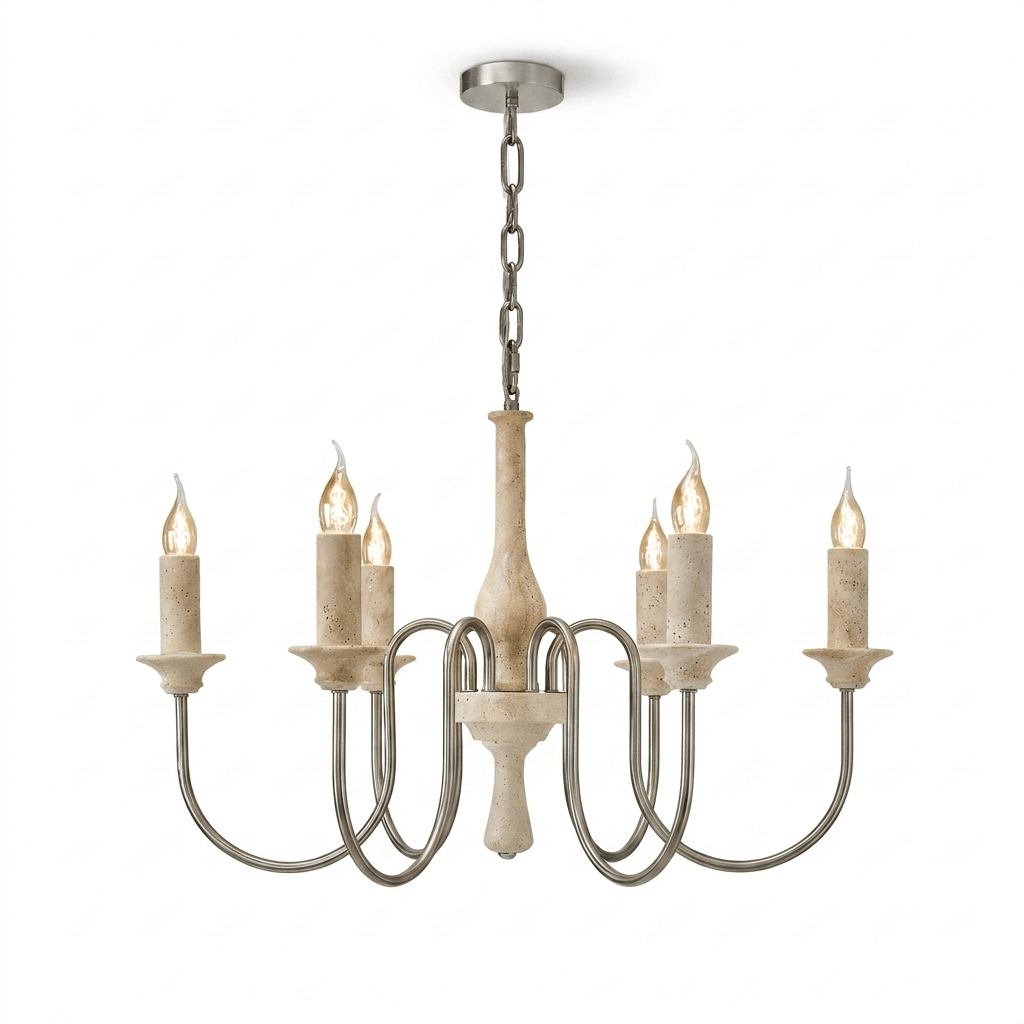 Silver Candle Chandelier — Chandelier | Maison Monashee — view 15