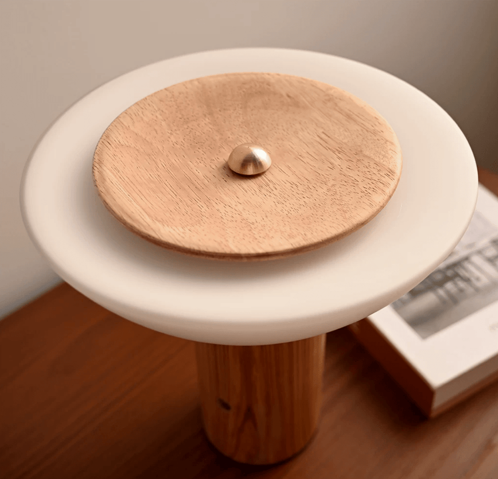 Glass and Wood Table Lamp — Table Lamp | Maison Monashee — view 4