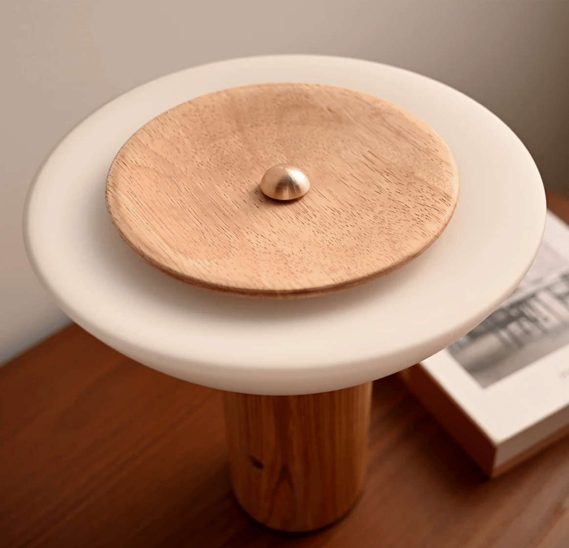 Glass and Wood Table Lamp — Table Lamp | Maison Monashee — view 4