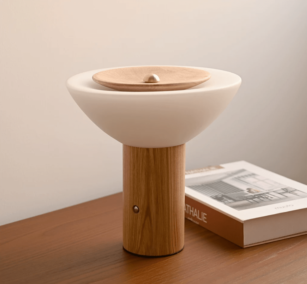 Glass and Wood Table Lamp — Table Lamp | Maison Monashee — view 6