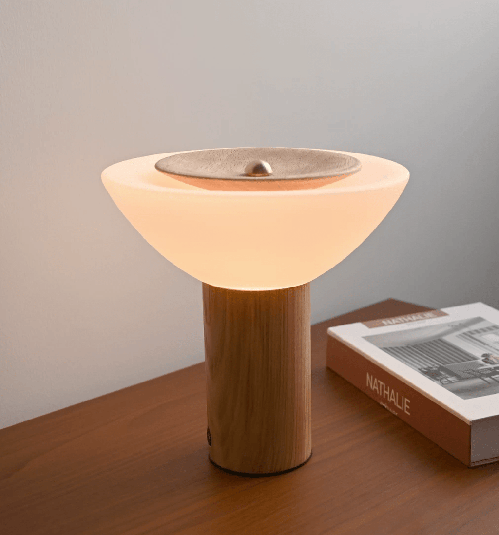 Glass and Wood Table Lamp — Table Lamp | Maison Monashee — view 8