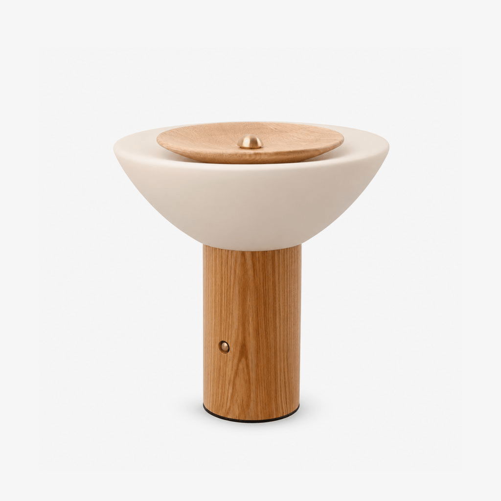Glass and Wood Table Lamp — Table Lamp | Maison Monashee