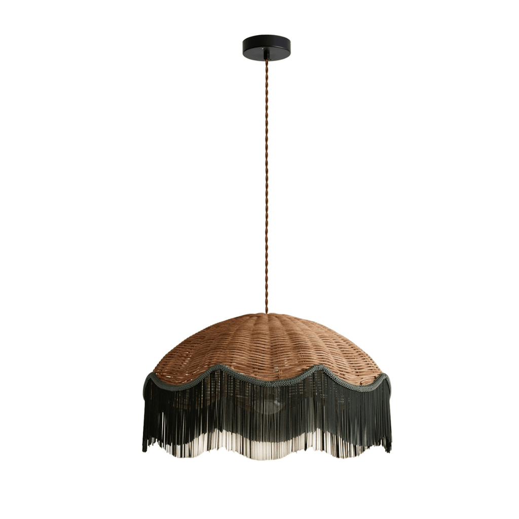 Rattan Pendant Light Over Dining Table — Pendant Light | Maison Monashee — view 7