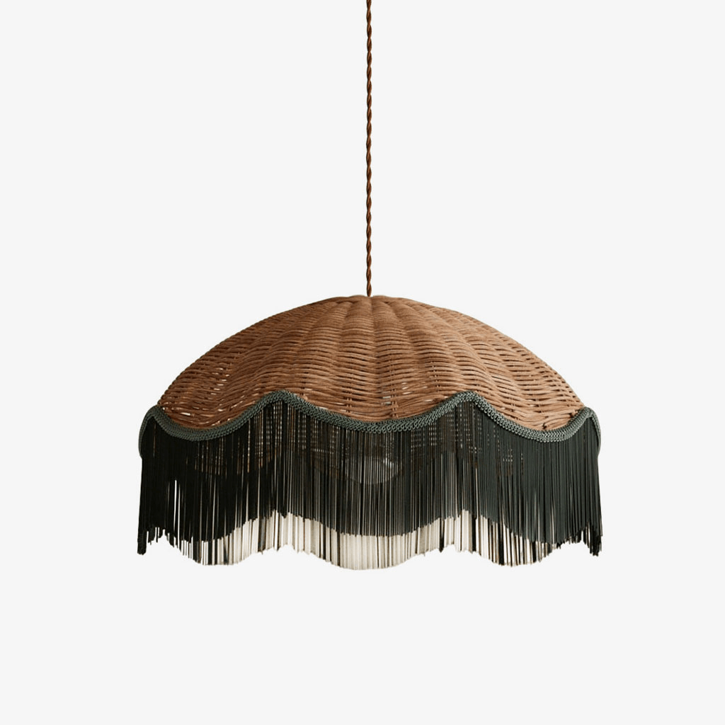 Rattan Pendant Light Over Dining Table — Pendant Light | Maison Monashee