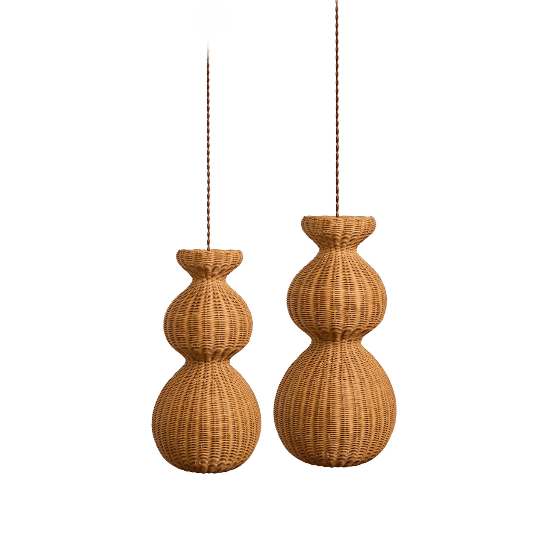 Rattan Pendant Light Dining Room — Pendant Light | Maison Monashee — view 7