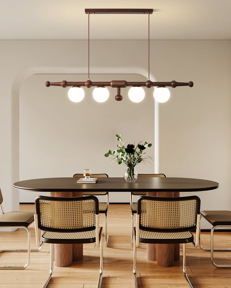 Wood Linear Chandelier — Chandelier | Maison Monashee — view 8