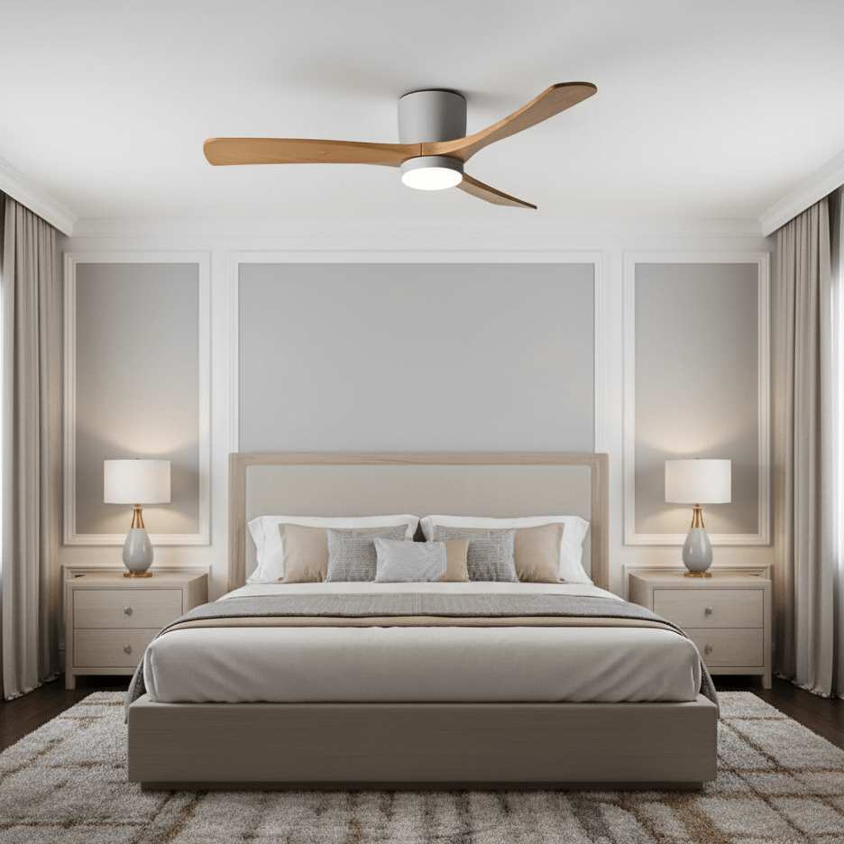 Grey Ceiling Fan with Light — Ceiling Fan | Maison Monashee — view 17
