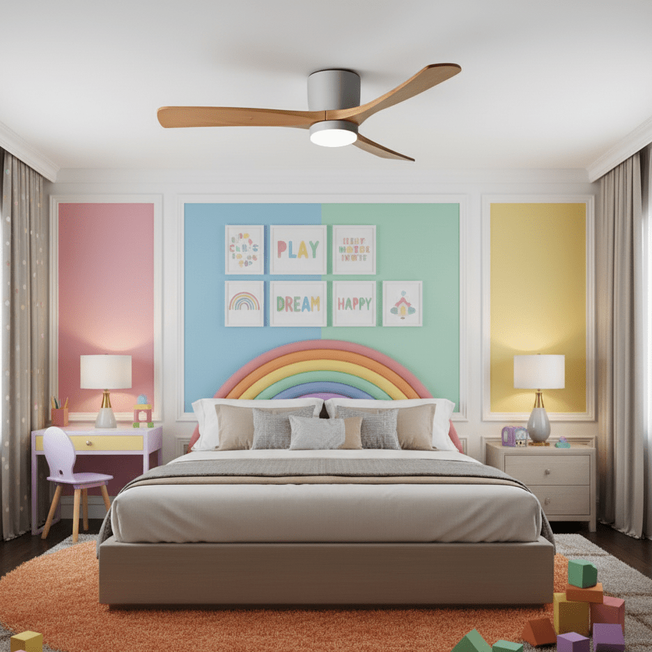 Grey Ceiling Fan with Light — Ceiling Fan | Maison Monashee — view 18