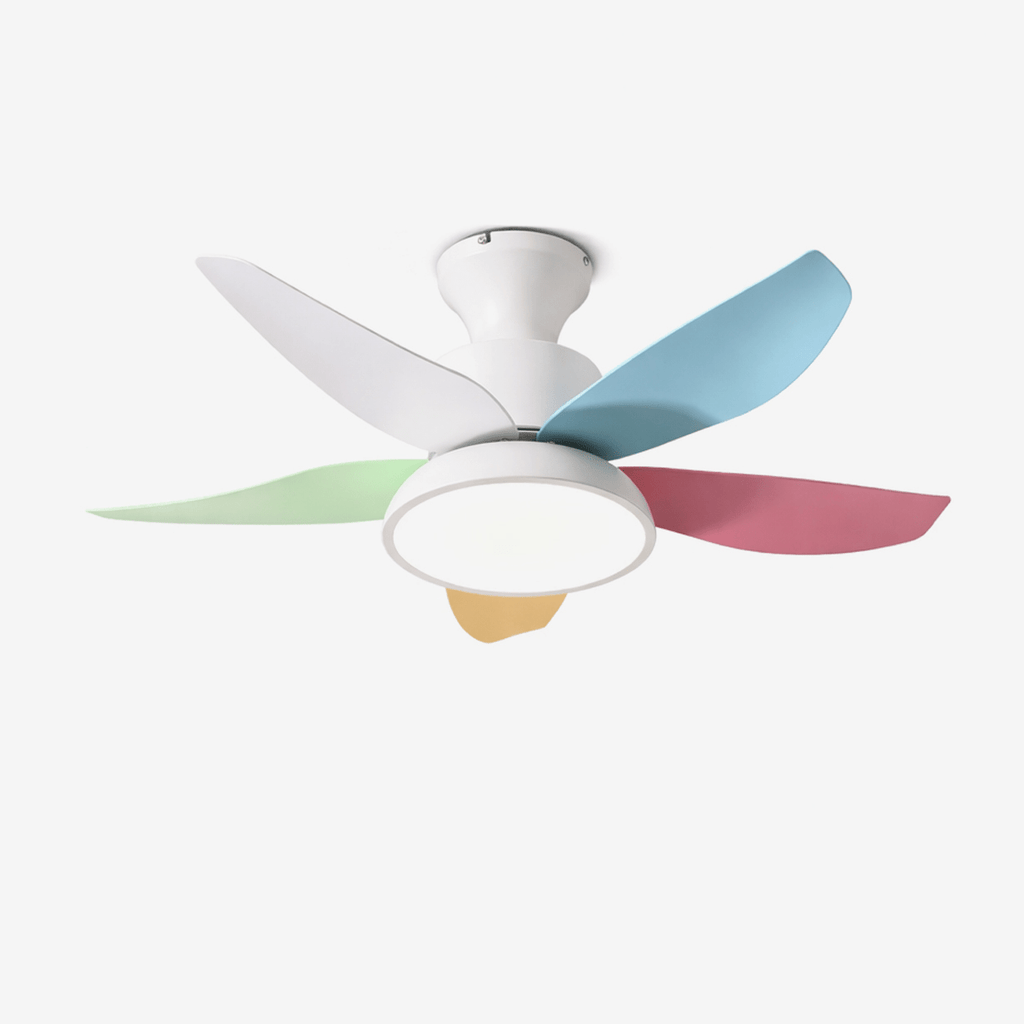 White Ceiling Fan with LED Light — Ceiling Fan | Maison Monashee