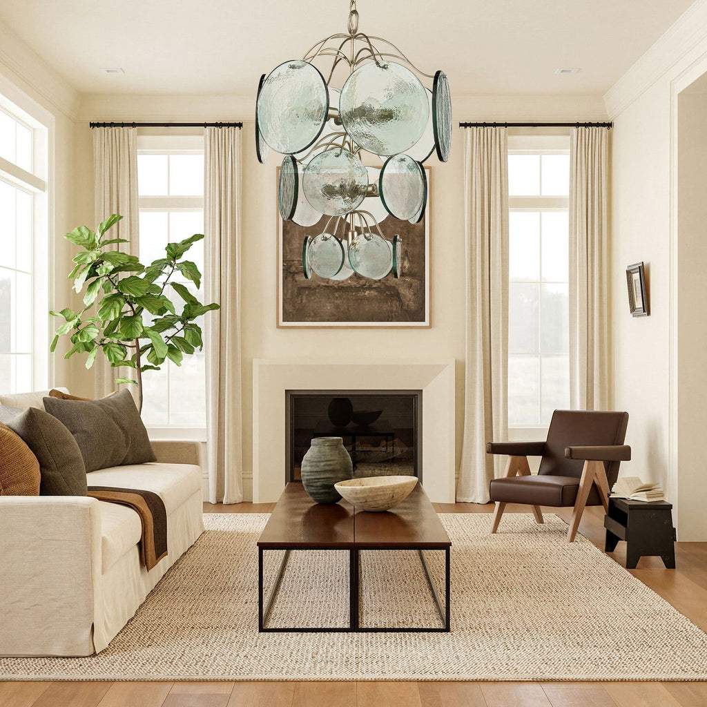 Iron and Glass Chandelier — Chandelier | Maison Monashee — view 3