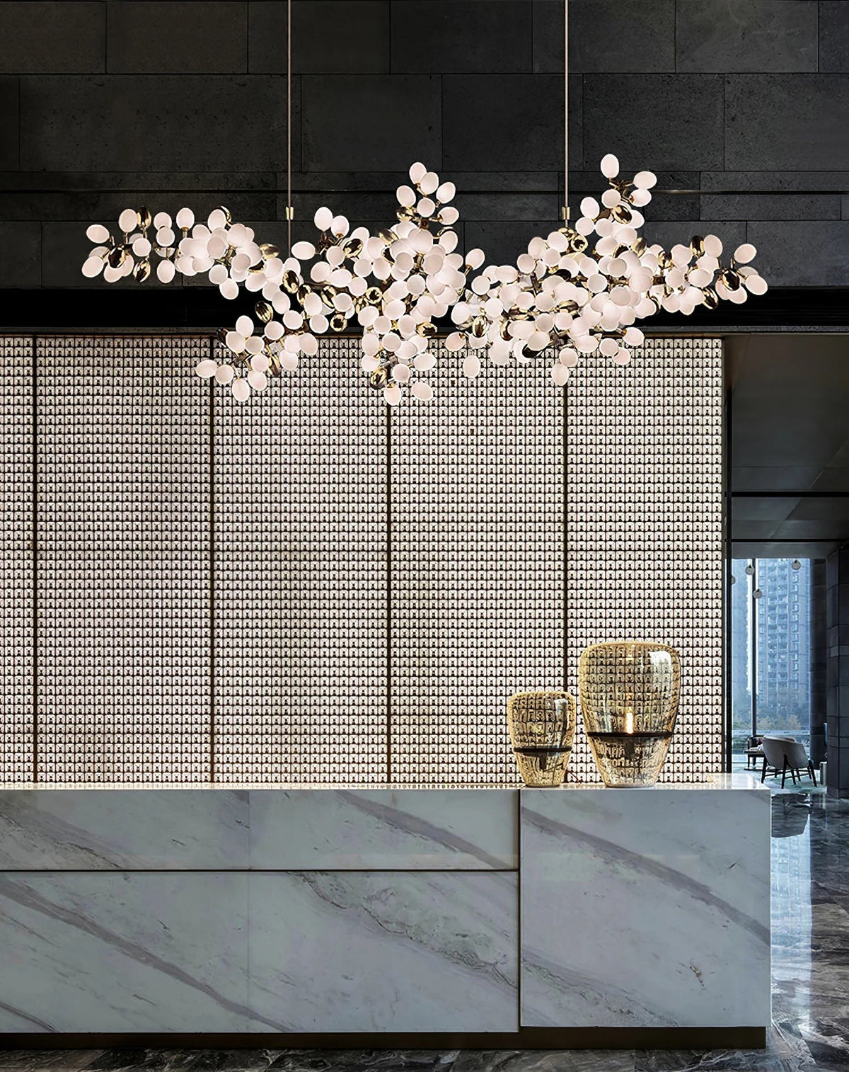 Gold Murano Glass Chandelier — Chandelier | Maison Monashee — view 11