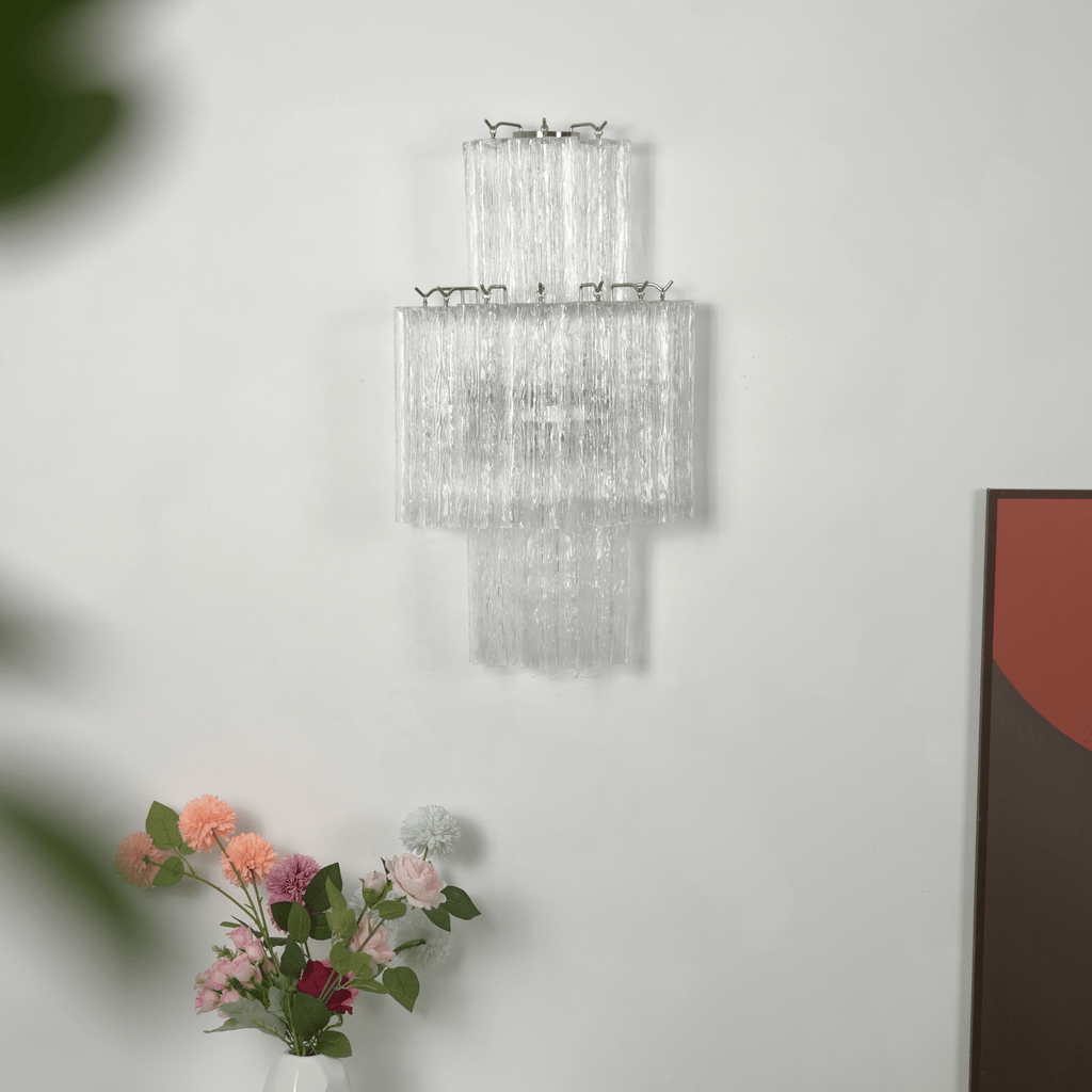 Textured Glass Wall Light — Wall Sconce | Maison Monashee — view 2