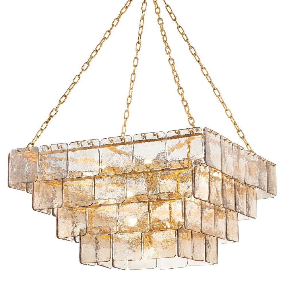 Square Glass Chandelier — Chandelier | Maison Monashee — view 15