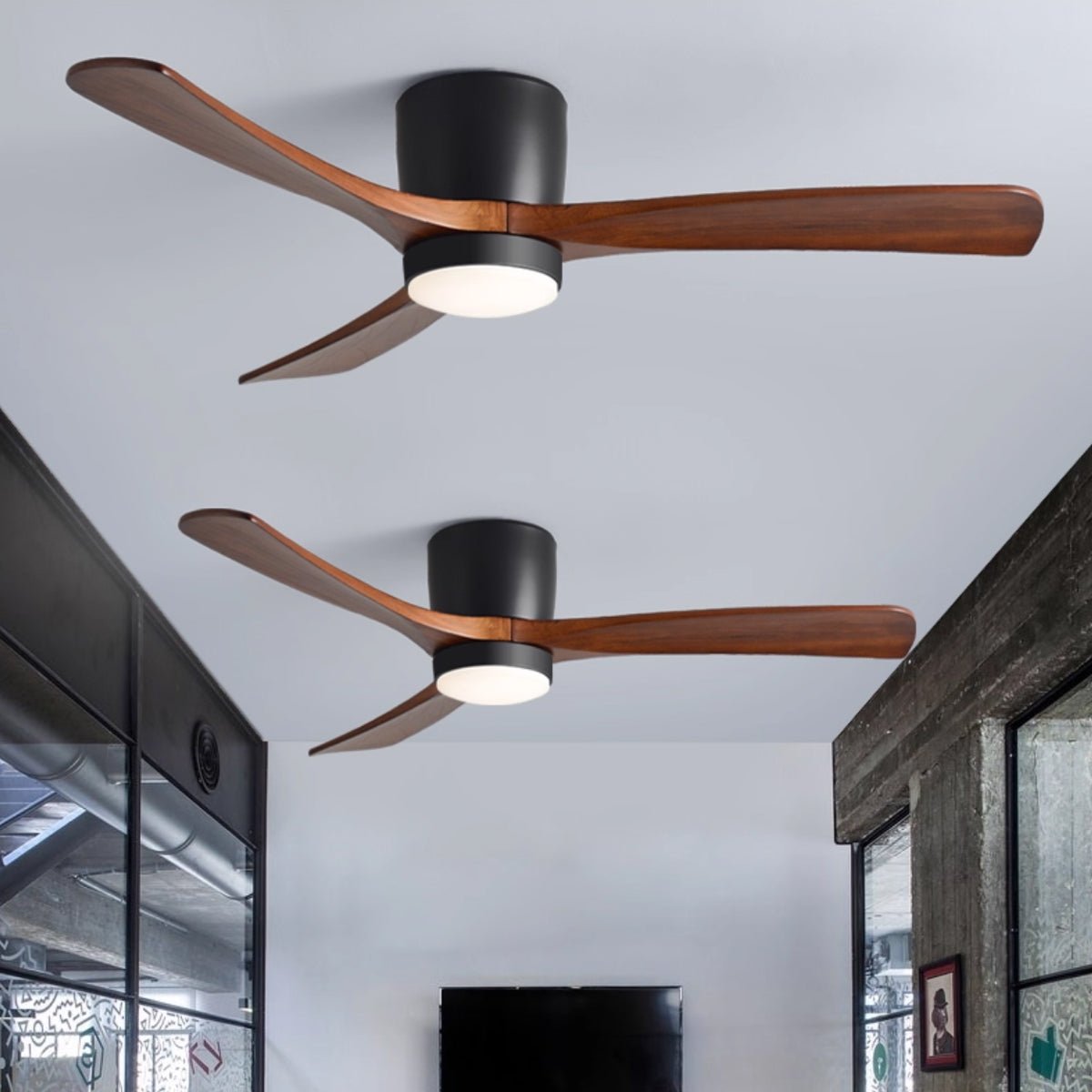 Grey Ceiling Fan with Light — Ceiling Fan | Maison Monashee — view 25