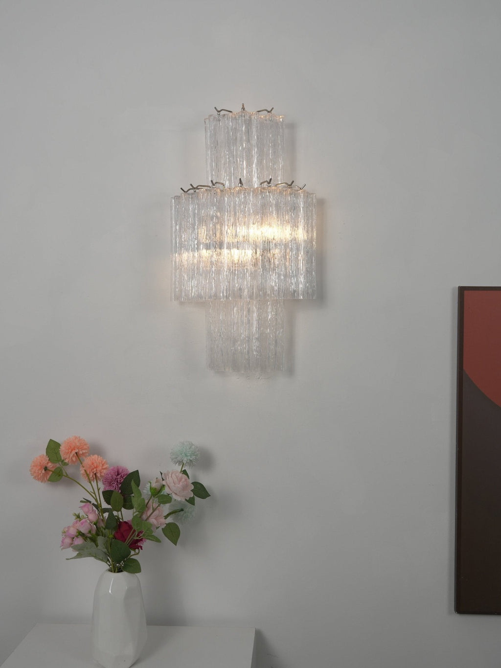 Textured Glass Wall Light — Wall Sconce | Maison Monashee — view 3