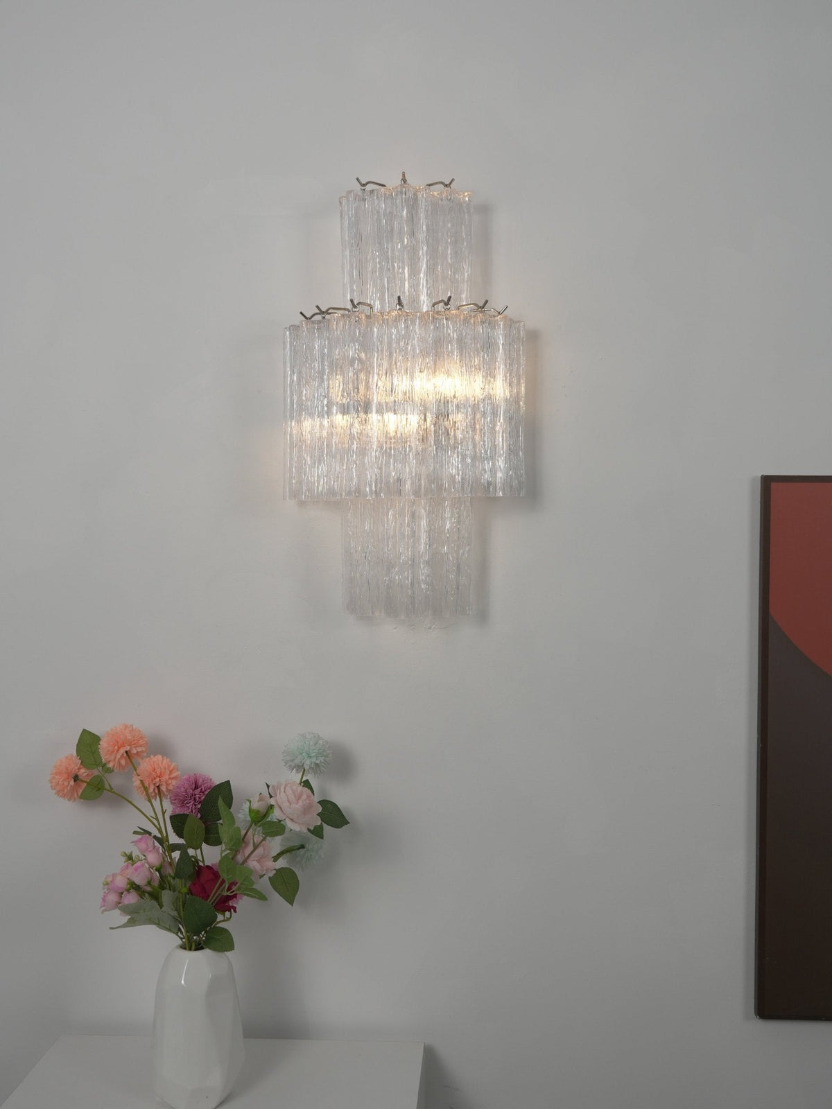 Textured Glass Wall Light — Wall Sconce | Maison Monashee — view 3