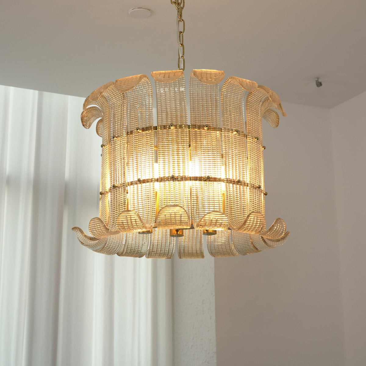 Glass Geometric Chandelier — Chandelier | Maison Monashee — view 3