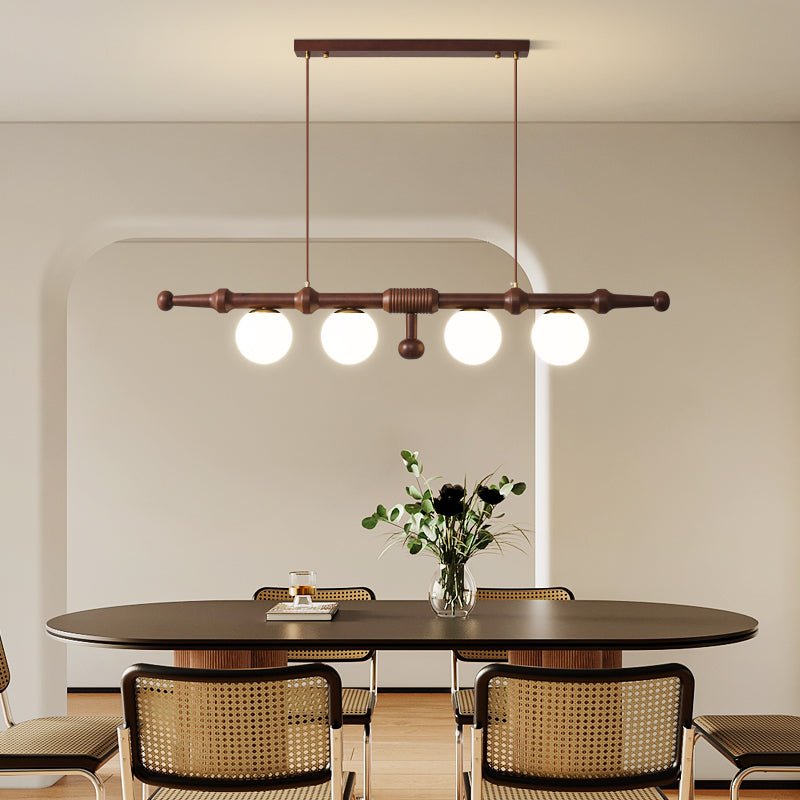 Wood Linear Chandelier — Chandelier | Maison Monashee — view 7
