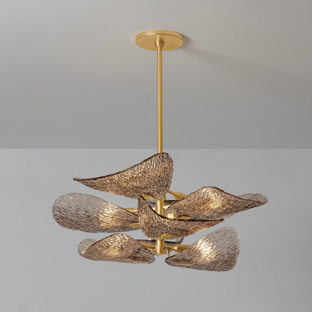Vintage Gold Leaf Chandelier — Chandelier | Maison Monashee — view 8