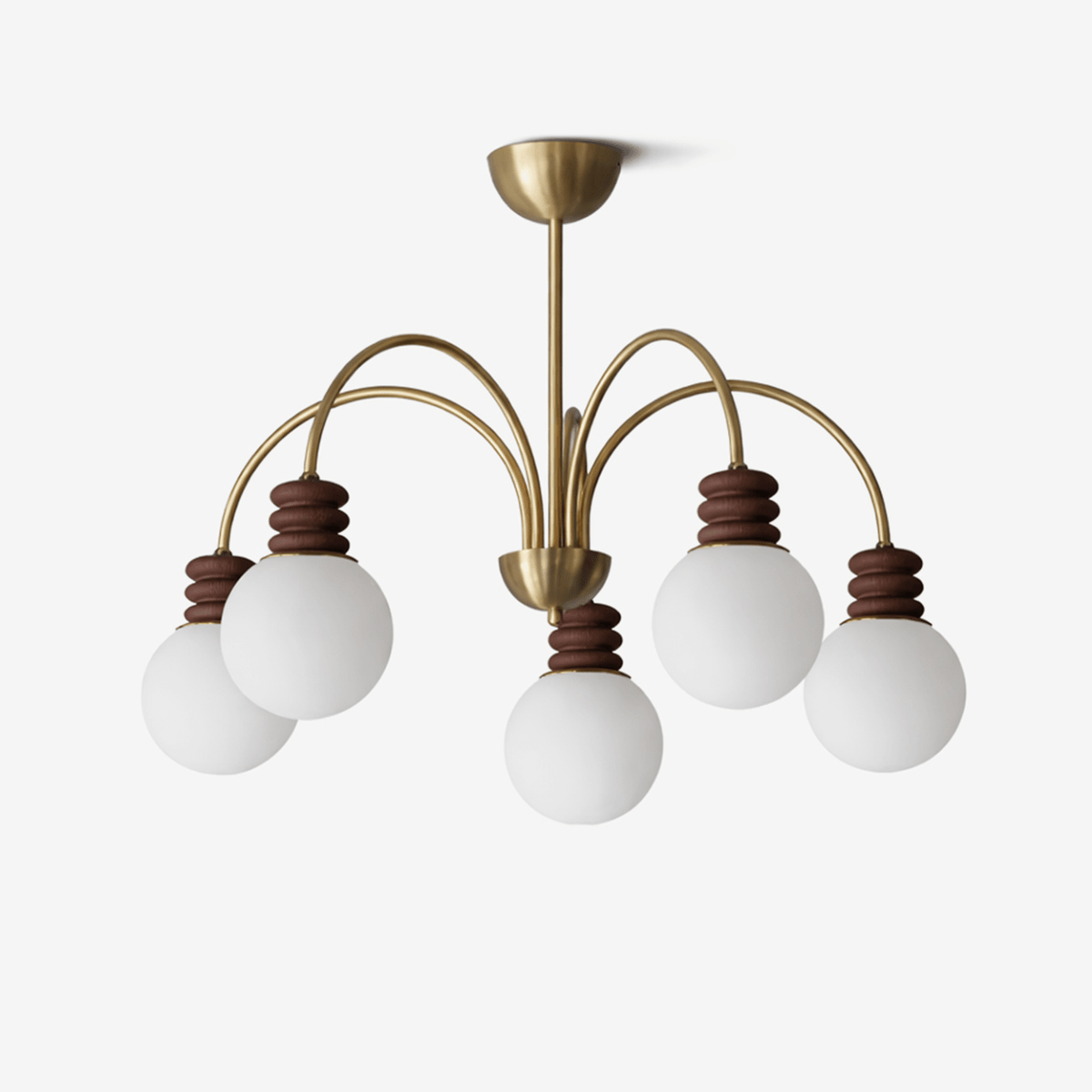 Sculptural Glass 3 Light Globe Chandelier — Chandelier | Maison Monashee