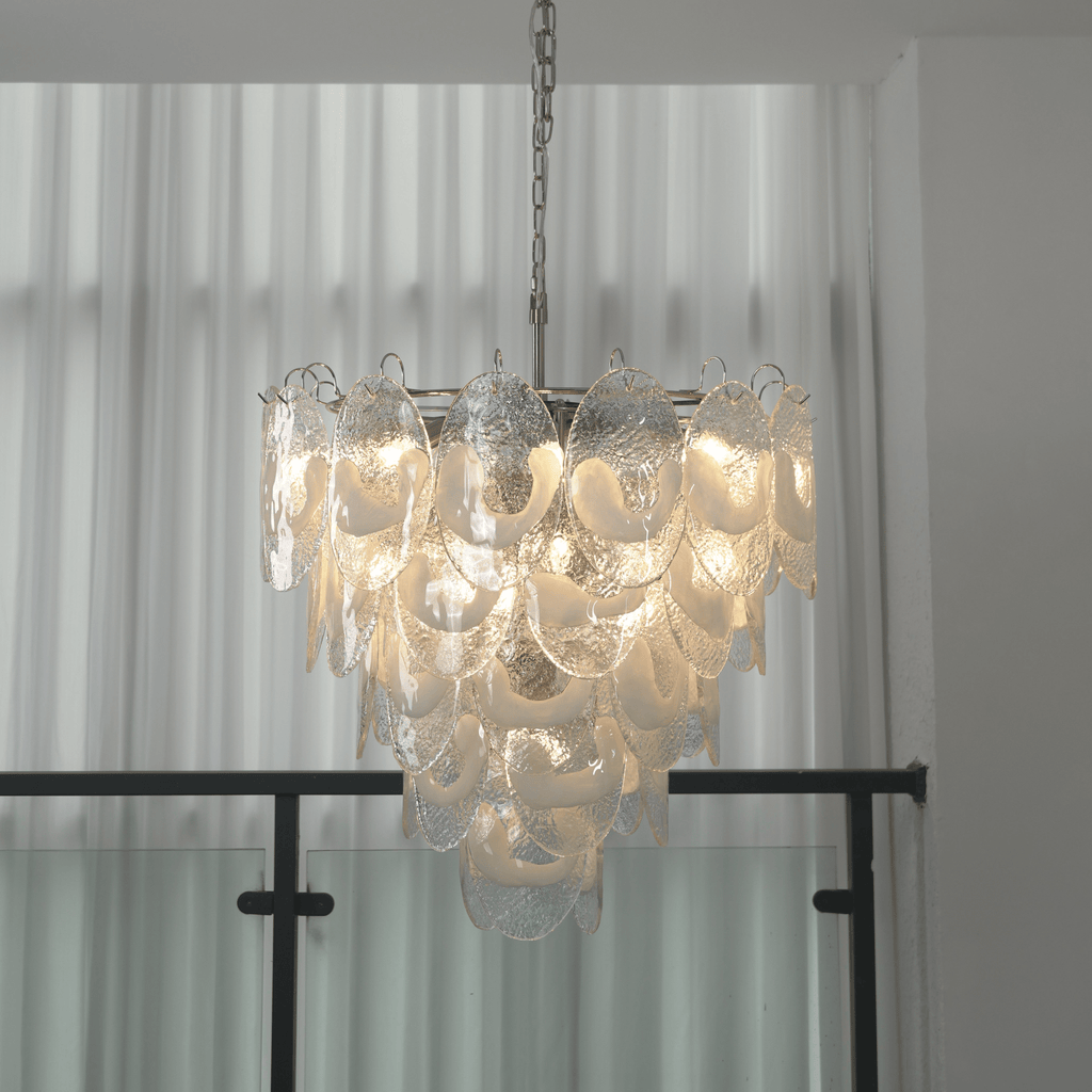 Brushed Nickel Dining Room Chandelier — Chandelier | Maison Monashee — view 9