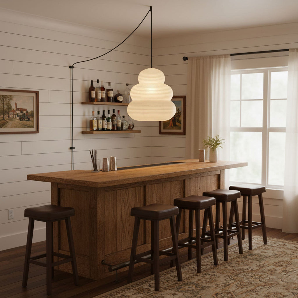 Oval Paper Pendant Light — Pendant Light | Maison Monashee — view 9