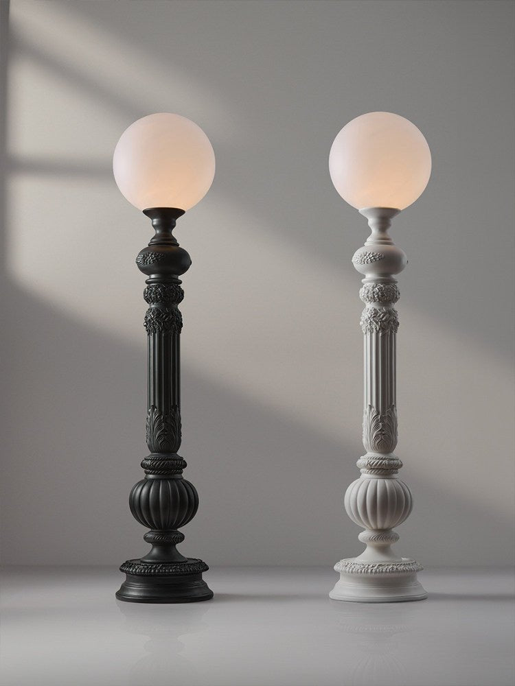 White Globe Floor Lamp — Floor Lamp | Maison Monashee — view 15