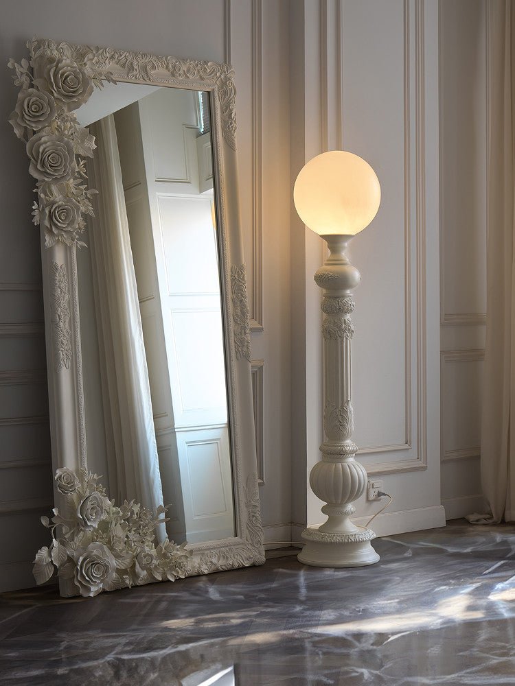 White Globe Floor Lamp — Floor Lamp | Maison Monashee — view 2