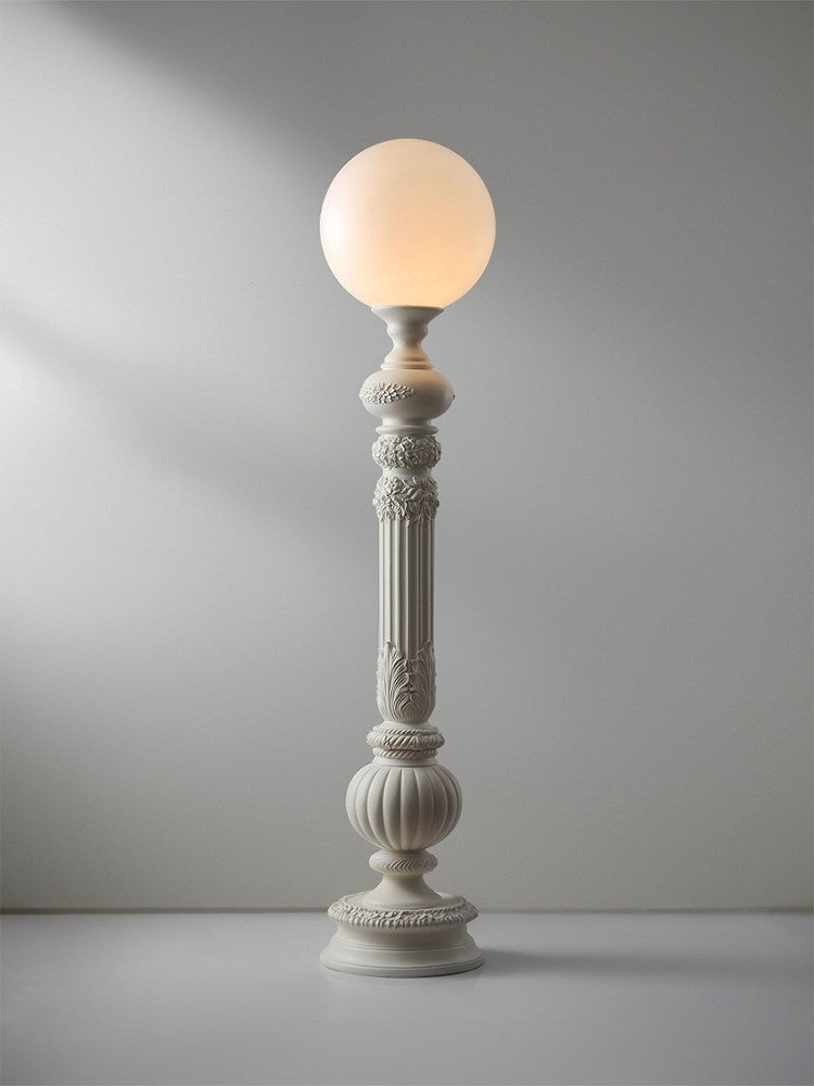 White Globe Floor Lamp — Floor Lamp | Maison Monashee — view 3