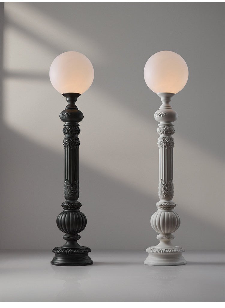 White Globe Floor Lamp — Floor Lamp | Maison Monashee — view 6