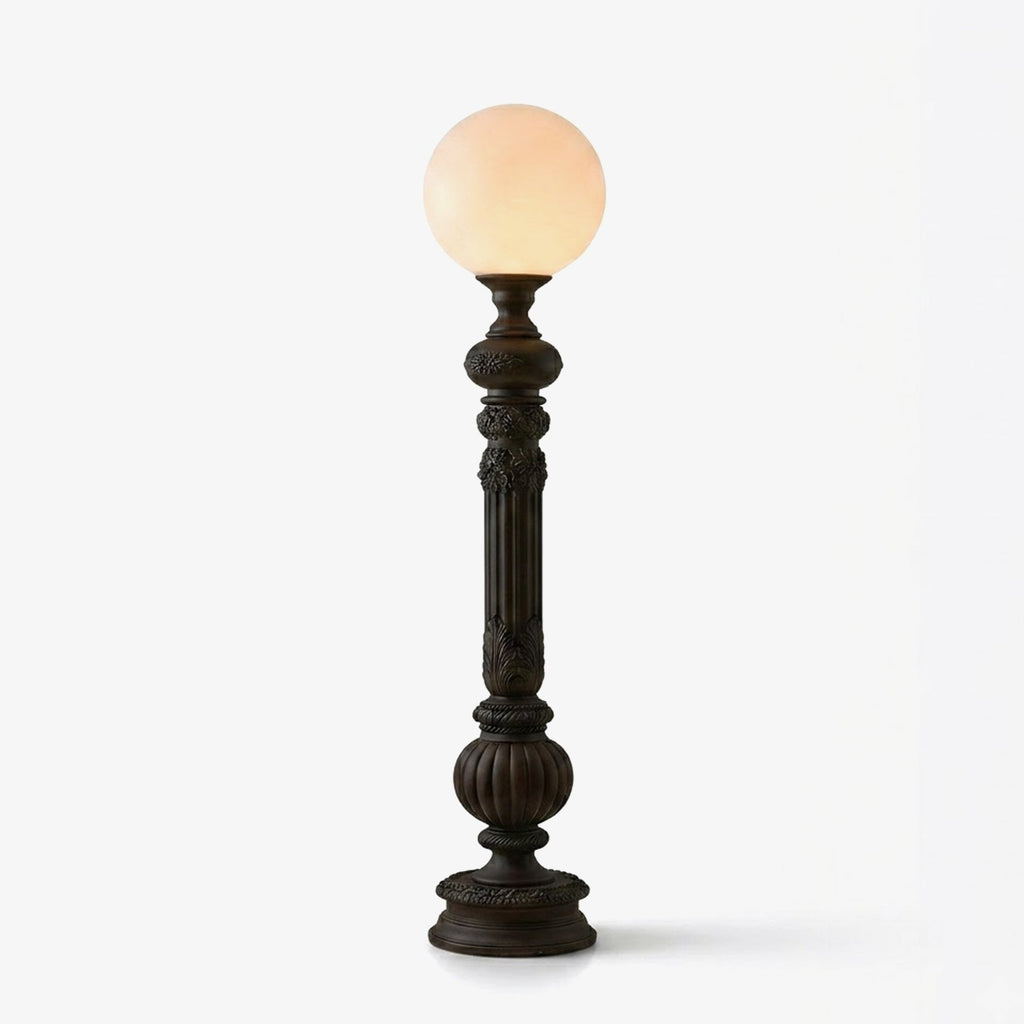 White Globe Floor Lamp — Floor Lamp | Maison Monashee — view 17