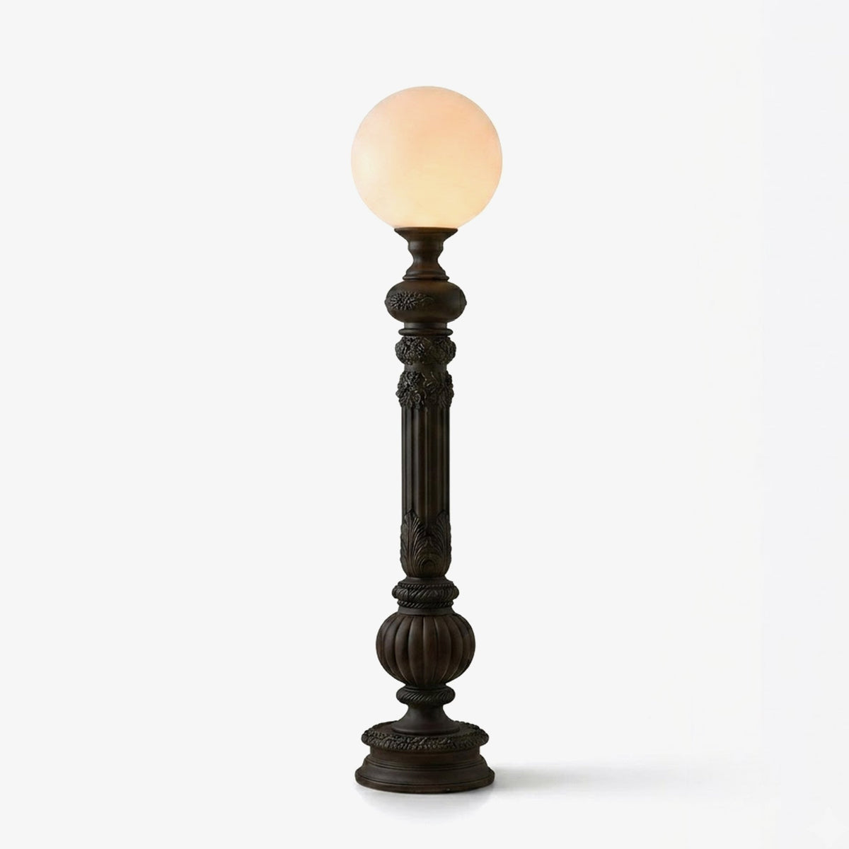 White Globe Floor Lamp — Floor Lamp | Maison Monashee — view 17