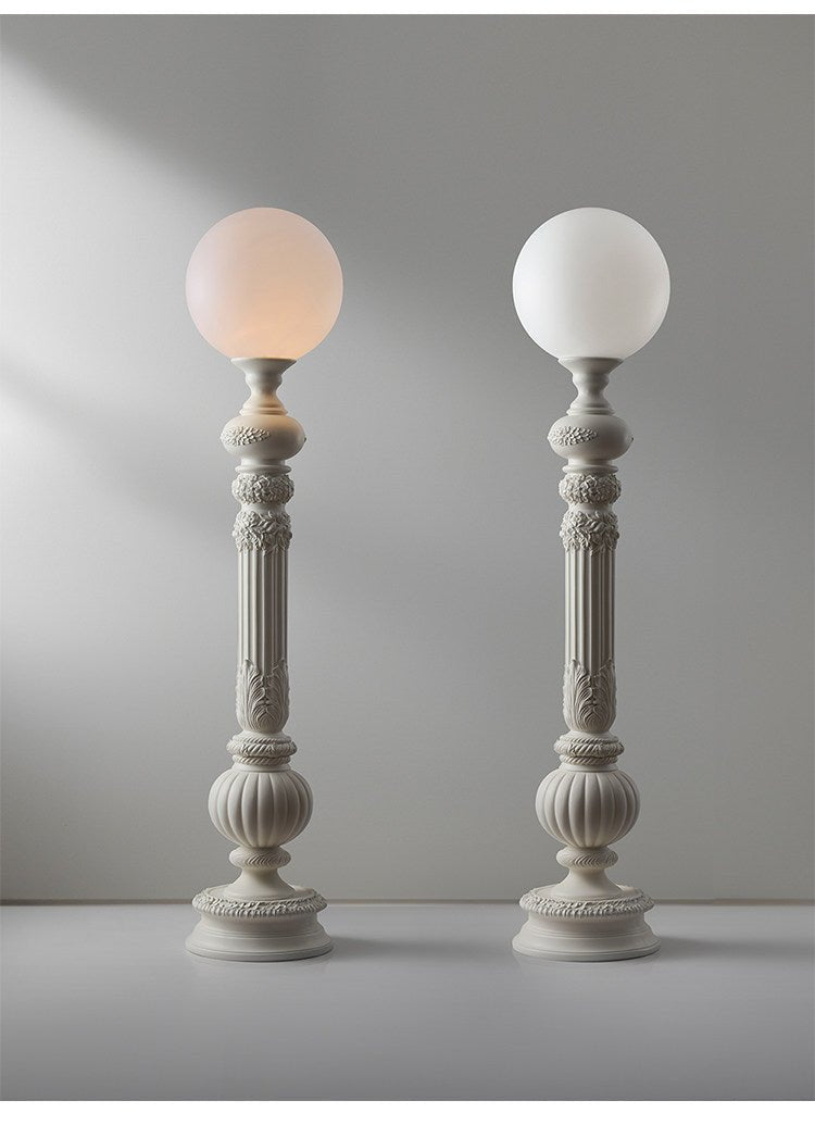 White Globe Floor Lamp — Floor Lamp | Maison Monashee — view 8