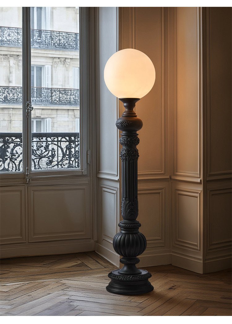 White Globe Floor Lamp — Floor Lamp | Maison Monashee — view 12