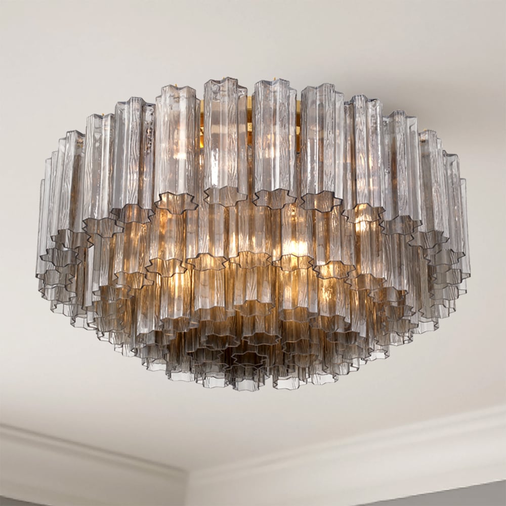 Fluted Glass Ceiling Light — Ceiling Light | Maison Monashee — view 9