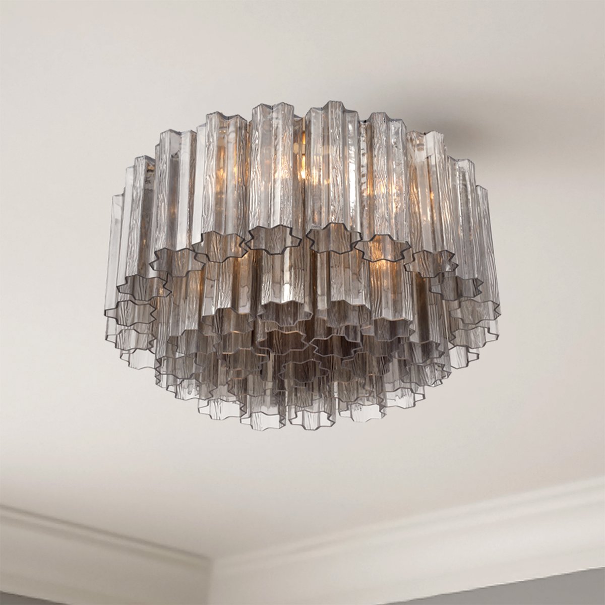 Fluted Glass Ceiling Light — Ceiling Light | Maison Monashee — view 8