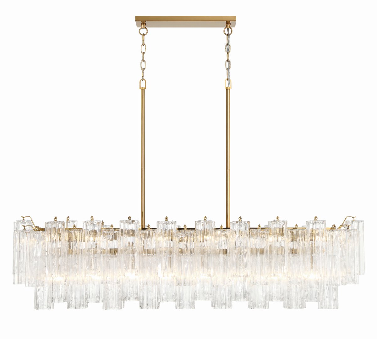 Linear Glass Chandelier — Chandelier | Maison Monashee — view 48