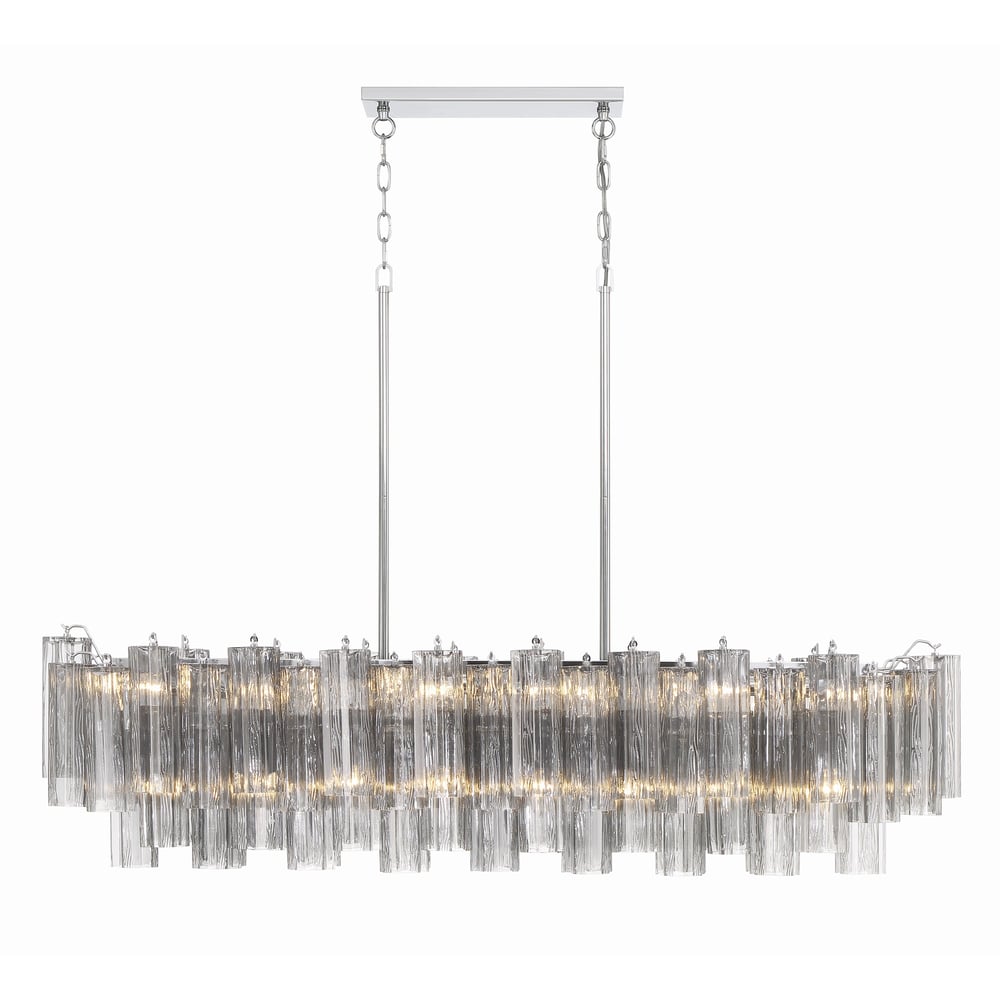 Linear Glass Chandelier — Chandelier | Maison Monashee — view 17