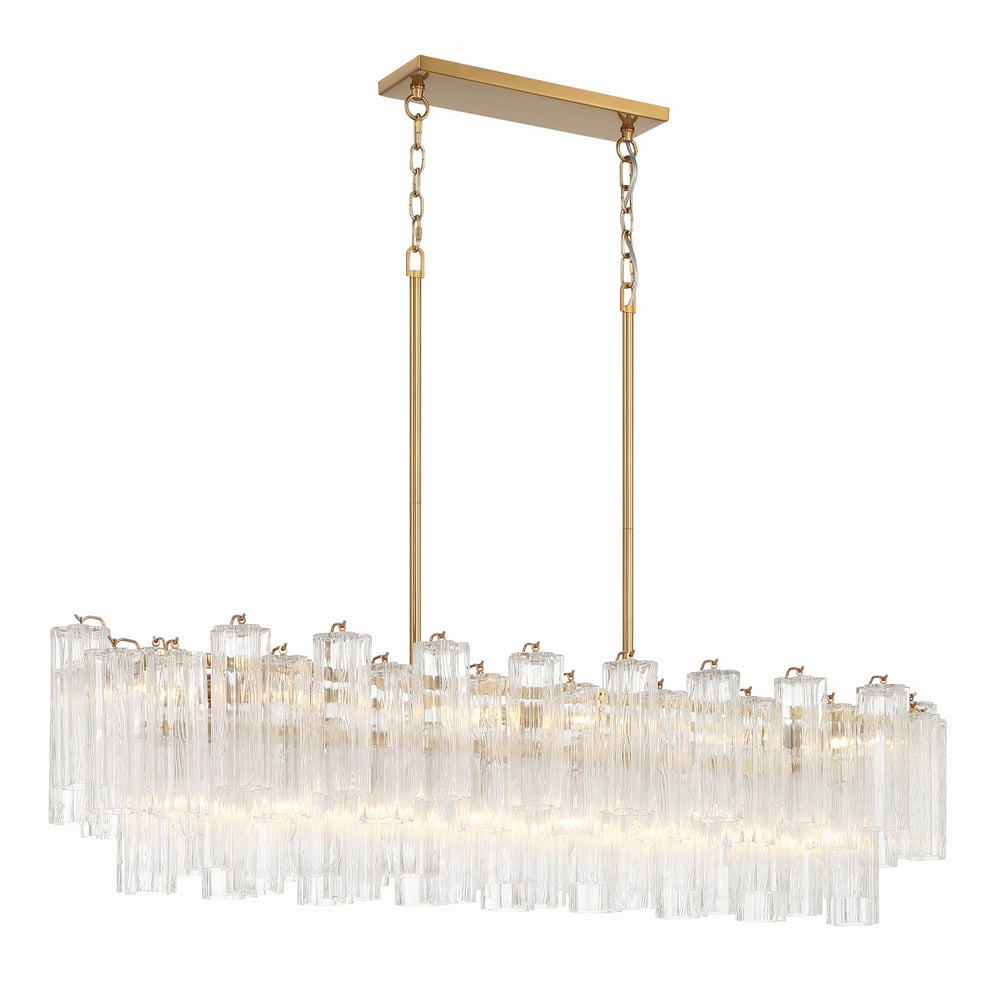 Linear Glass Chandelier — Chandelier | Maison Monashee — view 49