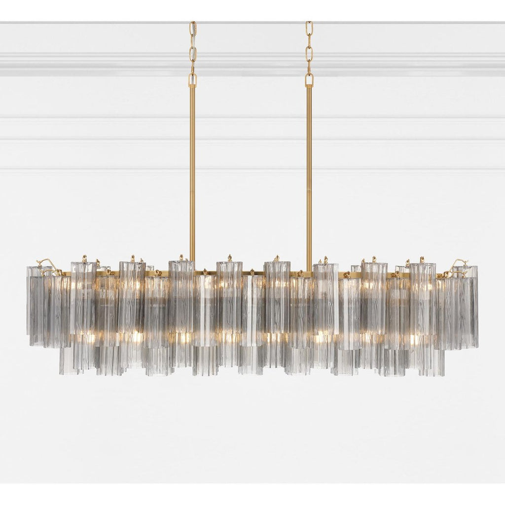 Linear Glass Chandelier — Chandelier | Maison Monashee — view 18
