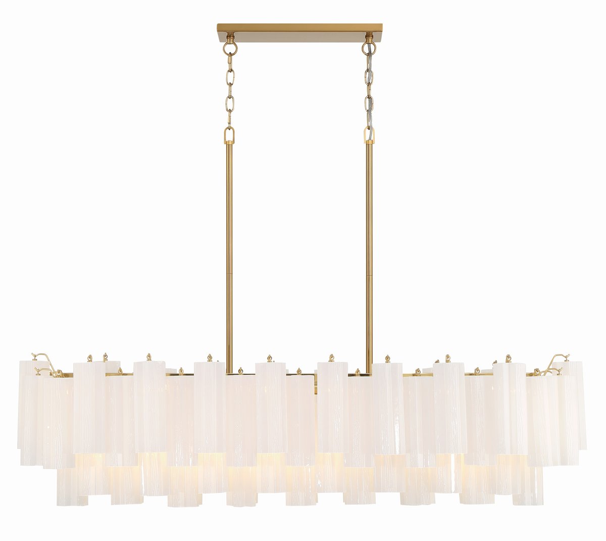 Linear Glass Chandelier — Chandelier | Maison Monashee — view 19